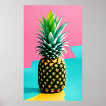 Piña de color retro
