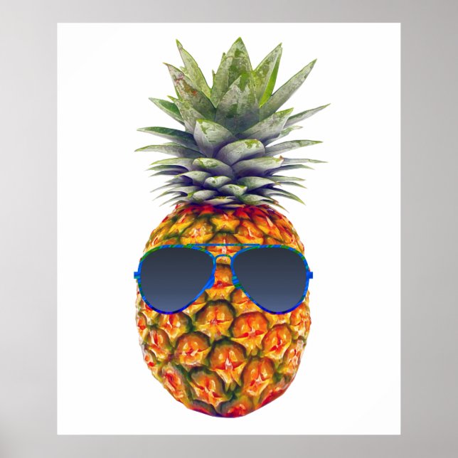 Póster Piña gigante con gafas de sol, pimientos, ZSSG (Frente)