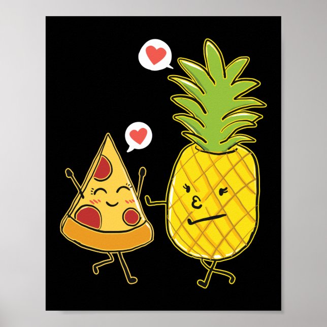Póster Piña PiZza Hawaiana Pizza Piña En Pizza (Frente)