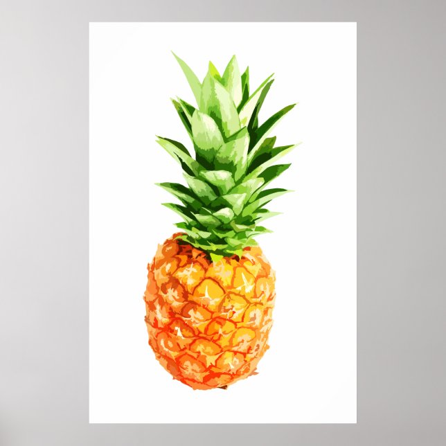 Póster Piña, poster de piña, tela de piña, (Frente)
