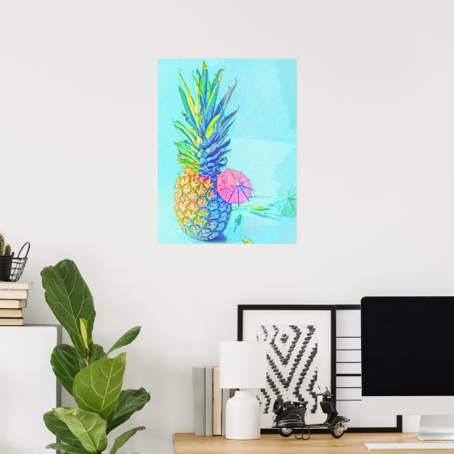 Póster Piña Tropical (Oficina en casa)