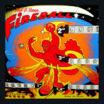 Póster Pinball de bola de fuego<br><div class="desc">Retroceso de pinball clásico</div>