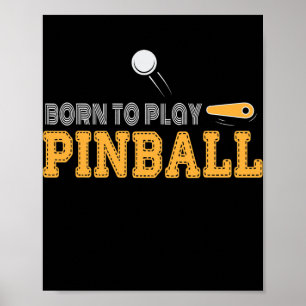 Póster Pinball Machine Pinball Player Funny Pinball