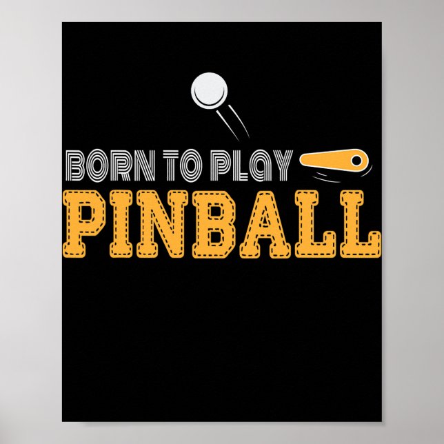 Póster Pinball Machine Pinball Player Funny Pinball (Frente)