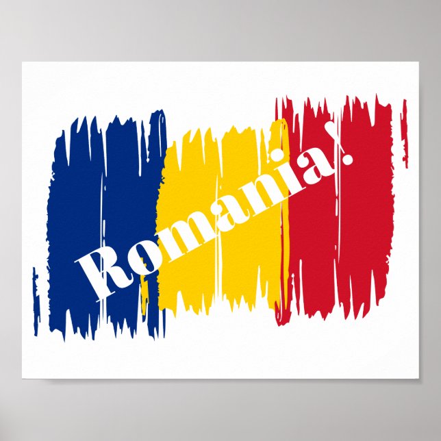 Póster Pincel artístico Rumania (Frente)