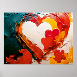 Póster Pincel de gran corazón