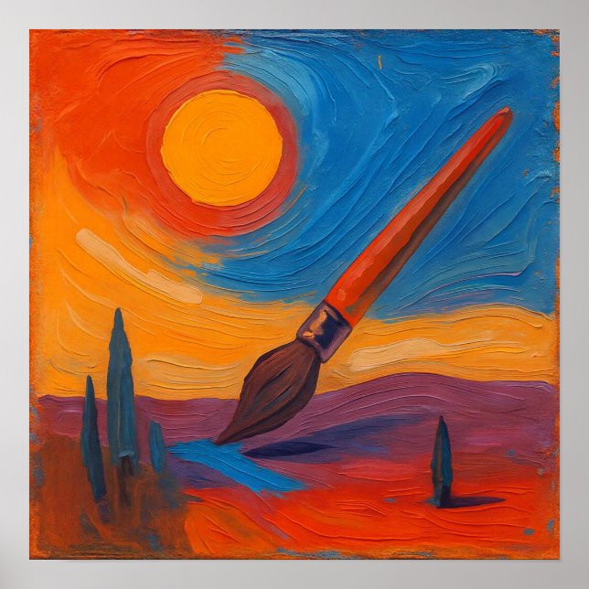 Póster Pincel de sueños (Frente)