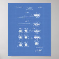 Pincel dental 1941 Patent Art Blueprint