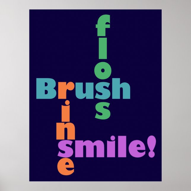 Póster Pincel Flor Rinse SMILE! (Frente)