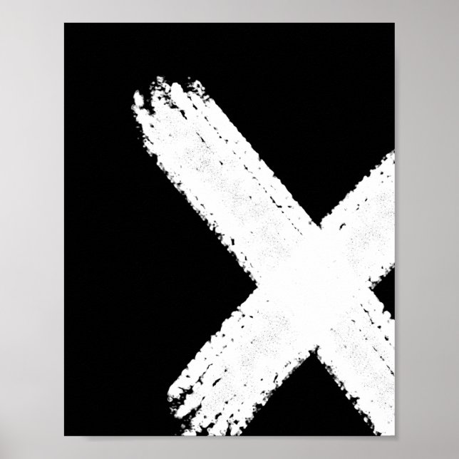 Póster Pincel Resumen Imprimir 1 - invertido (Frente)