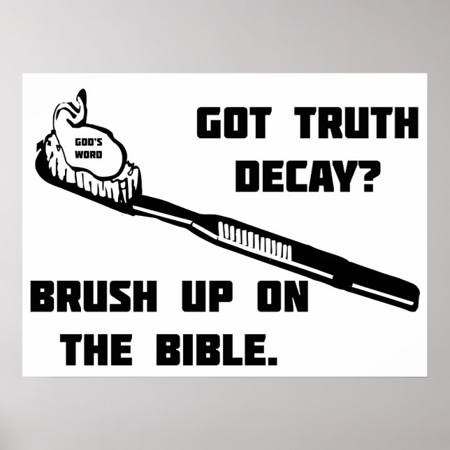 Póster Pincel sobre la Biblia (Frente)