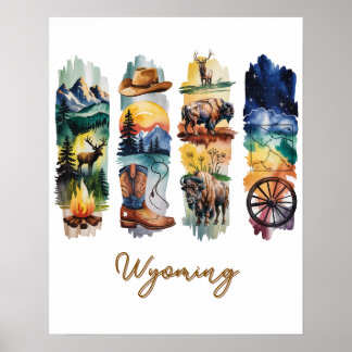 Póster Pinceladas escénicas de Wyoming
