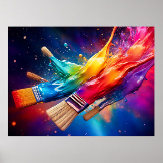 Póster Pinceles de sueños radiantes