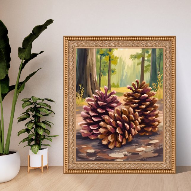 Póster Pine Cones | Fall Autumn Watercolor Forest (Subido por el creador)