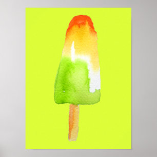 Póster Pine Lime popsicle pop art linda comida