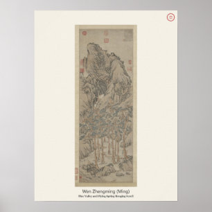 Póster Pine Ravine y Flying Spring - Wen Zhengming