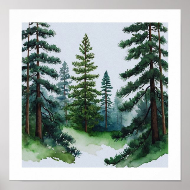 Póster Pine Trees Wall Art (Frente)