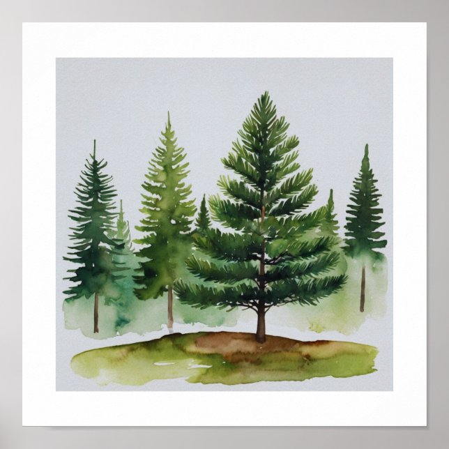 Póster Pine Trees Wall Art (Frente)
