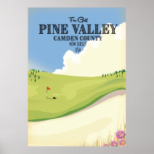 Póster Pine Valley Camden County New Jersey USA Golf