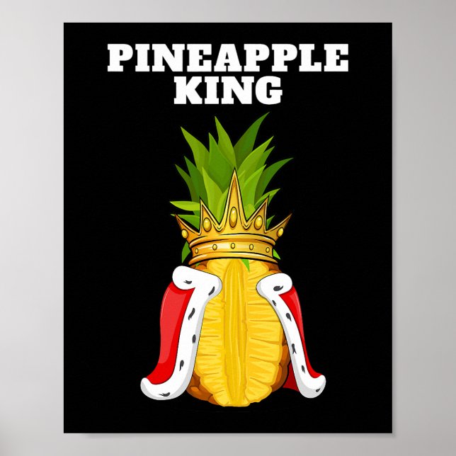 Póster Pineapple King Mens Pineapple Lover Shirte Cute Pi (Frente)