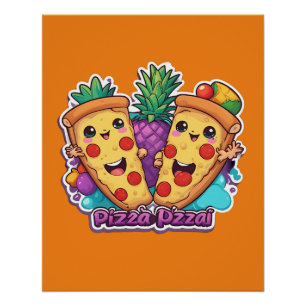 Póster Pineapple Pizza Funny