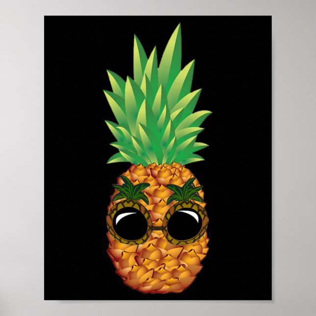 Póster Pineapple Sungles Aloha Beach Hawaii - Hawái (Frente)