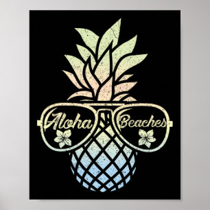 Póster Pineapple Sungles Funny Aloha Bebe Hawai Haw