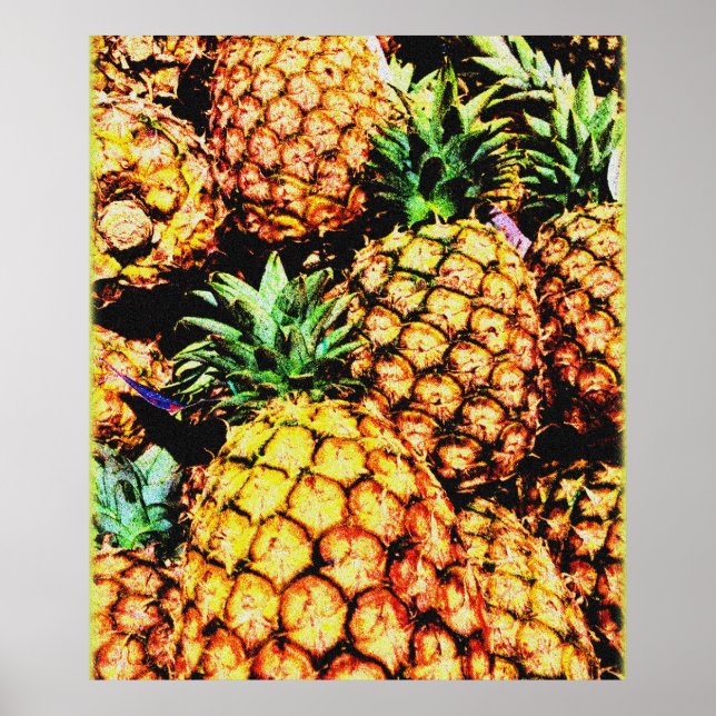 Póster "Pineapples" Cute Photo. Buy Now (Frente)