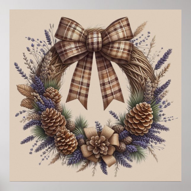 Póster Pinecone Wreath Poster (Frente)