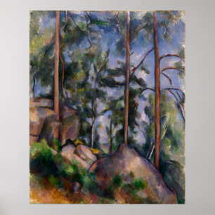 Póster Pines and Rocks (Pins et Rochers) Paul Cézanne