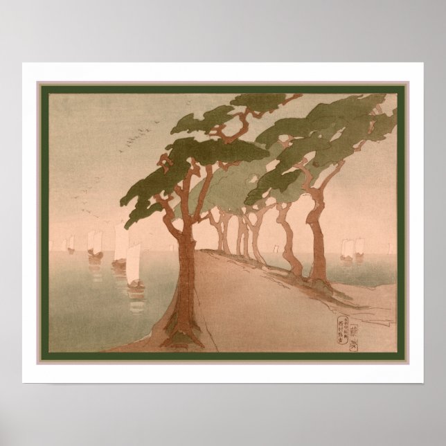 Póster "Pines by the Sea", aproximadamente 1912 (Frente)