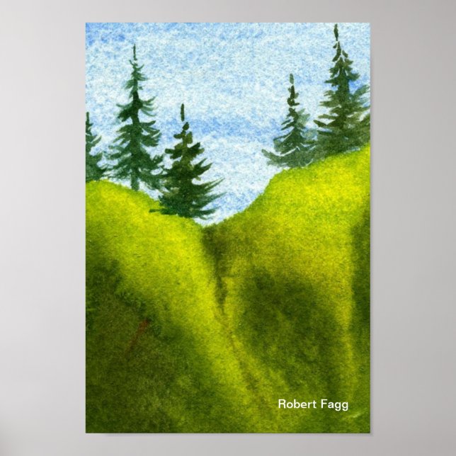 Póster Pines on a Hill #2 Art Print (Frente)