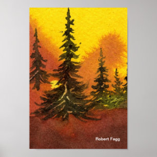 Póster Pines on the Ridge #2 Art Print