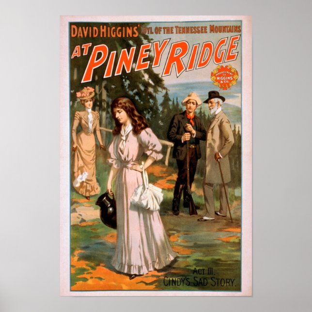 Póster Piney Ridge "Idyl of the Tennessee Mountains" (Frente)