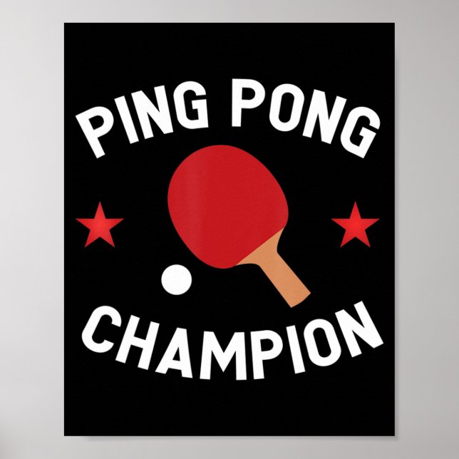 Póster Ping Pong Champion Table Tennis Lover Gift (Frente)