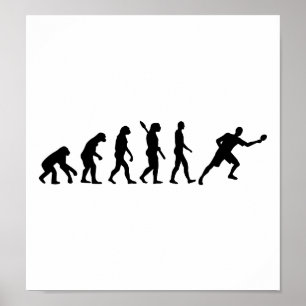 Póster Ping-pong de los tenis de mesa de la evolución