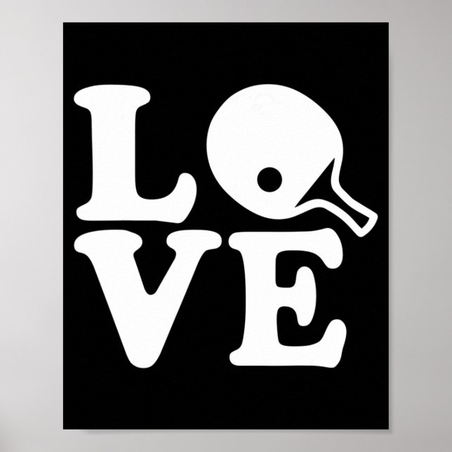 Póster Ping pong table tennis love  (Frente)