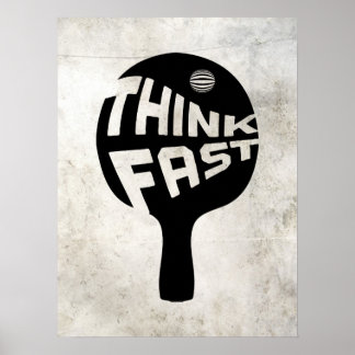 Póster Ping Pong Think Fast