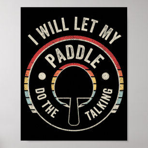 Póster Ping Pong Vintage Retro Fun Table Tenis