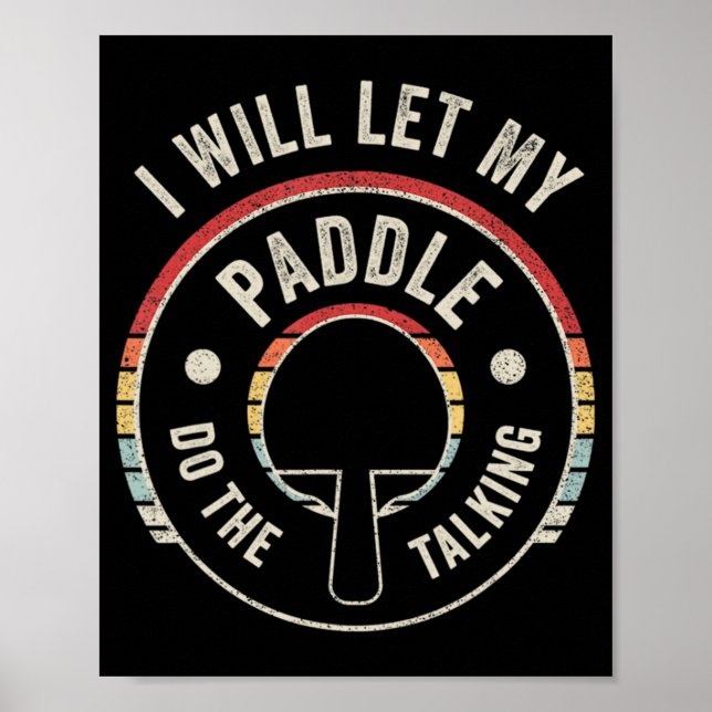 Póster Ping Pong Vintage Retro Fun Table Tenis (Frente)
