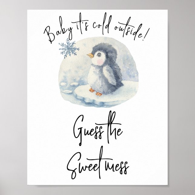Póster Pingüino - Adivina el dulce desorden (Frente)