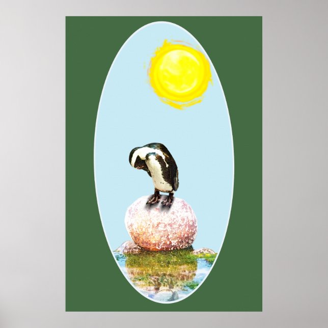 Póster Pingüino al sol (Frente)