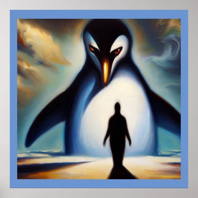 Póster Pingüino animal espiritual 1 (Frente)