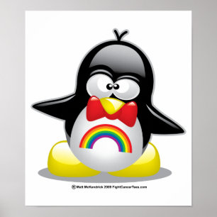 Póster Pingüino arcoiris LGBT
