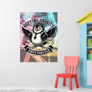 Póster Pingüino Aviador