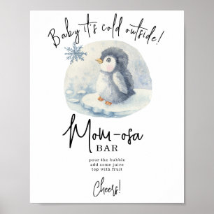 Póster Pingüino - bar de la mamá-osa