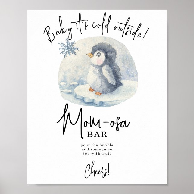 Póster Pingüino - bar de la mamá-osa (Frente)