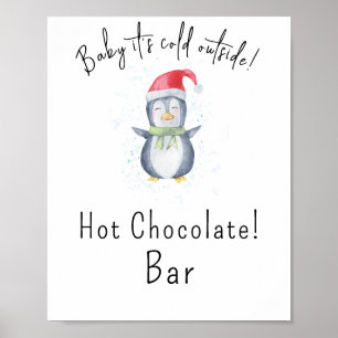 Póster Pingüino - Barra de chocolate caliente