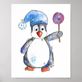 Póster Pingüino caprichoso y chiflado
