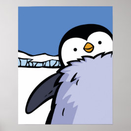 Póster Pingüino Chick Close Poster